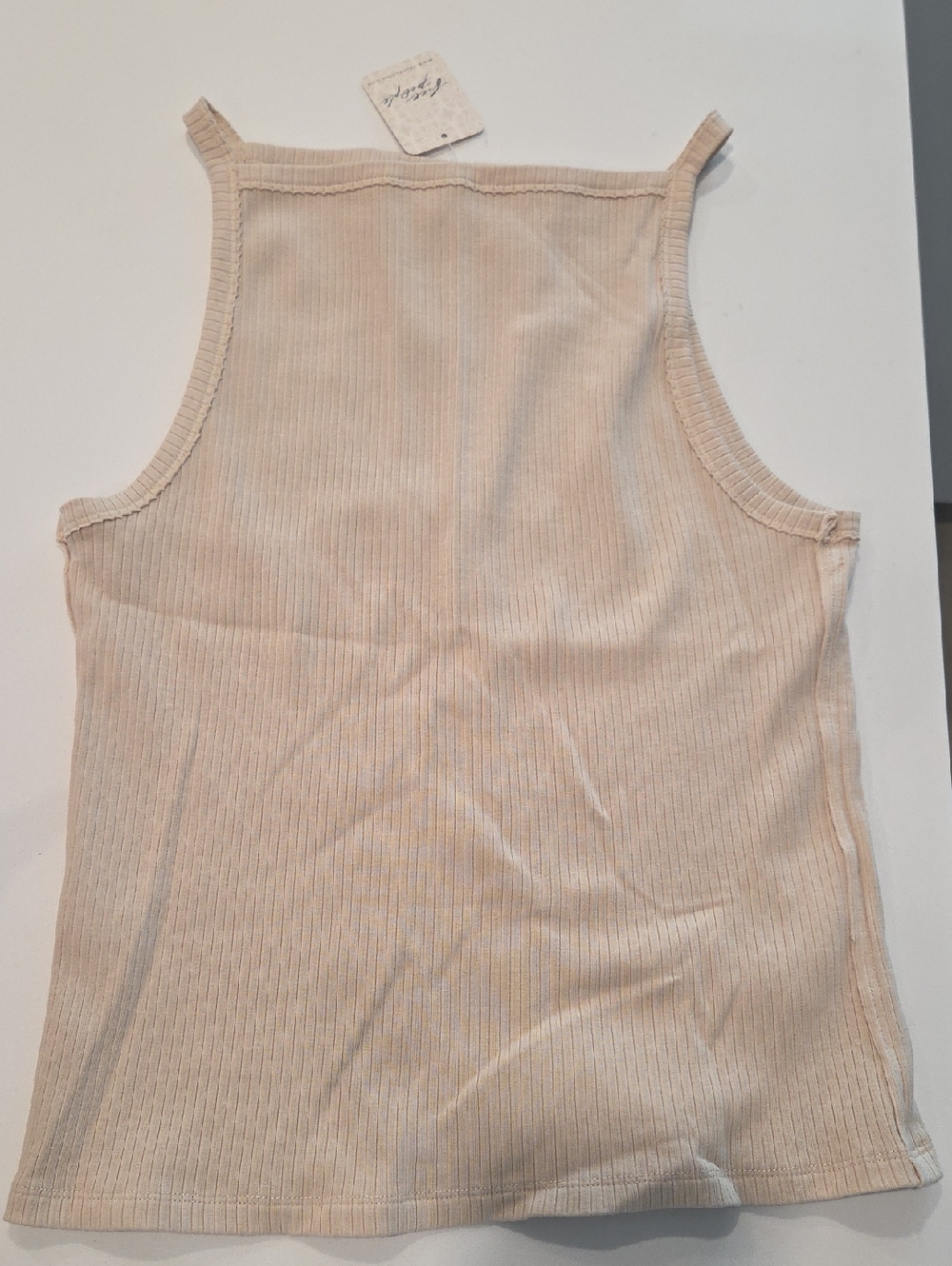 Free People NWT Ribbed Cream Tank Top - Women